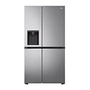 LG 635L, Side by Side Refrigerator with Smart Inverter Compressor, Water and Ice Dispenser with UV Nano, Hygiene Fresh+™, DoorCooling+™, Smart Diagnosis™, Shiny Steel Finish, GL-L257CPZX