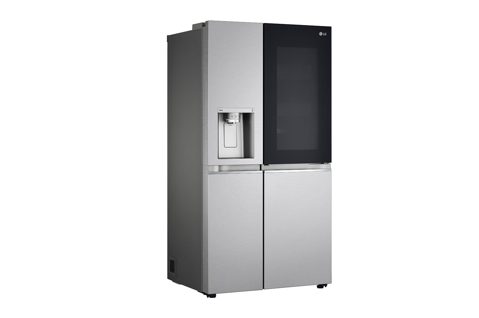 LG 635L Side-by-Side Refrigerator, InstaView Door-in-Door™, Brushed Steel Finish, 3 Star, GL-X257ABSX