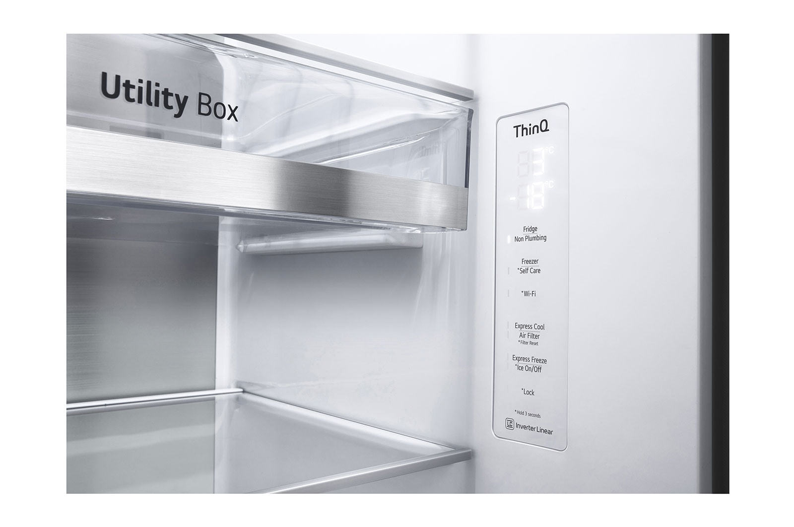 LG 635L Side-by-Side Refrigerator, InstaView Door-in-Door™, Brushed Steel Finish, 3 Star, GL-X257ABSX