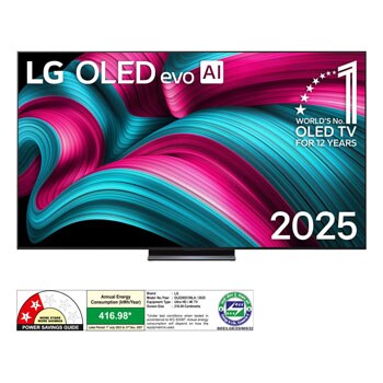 LG OLED83C56LA OLED evo front view
