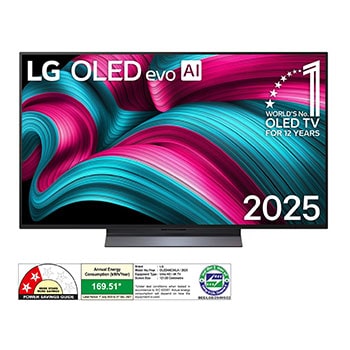 LG OLED48C56LA OLED evo front view