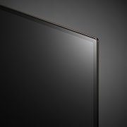 Close-up of LG OLED evo TV, OLED C4 showing the top edge