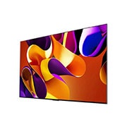 Left-facing side view of LG OLED evo TV, OLED G4 on the wall
