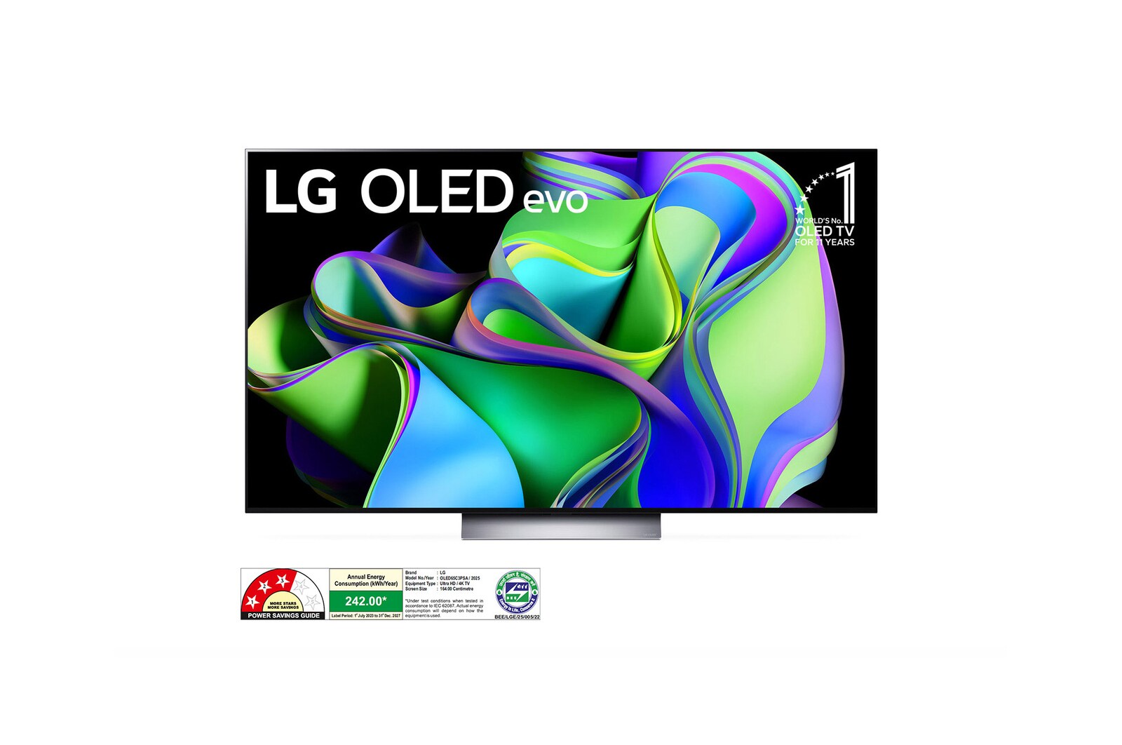 LG OLED65C3PSA OLED evo front view