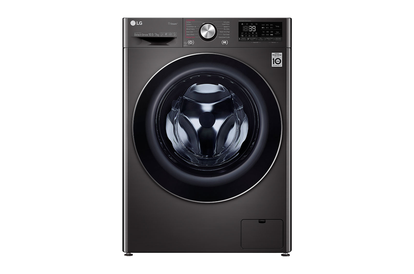 LG FHD1057STB washer dryer front view