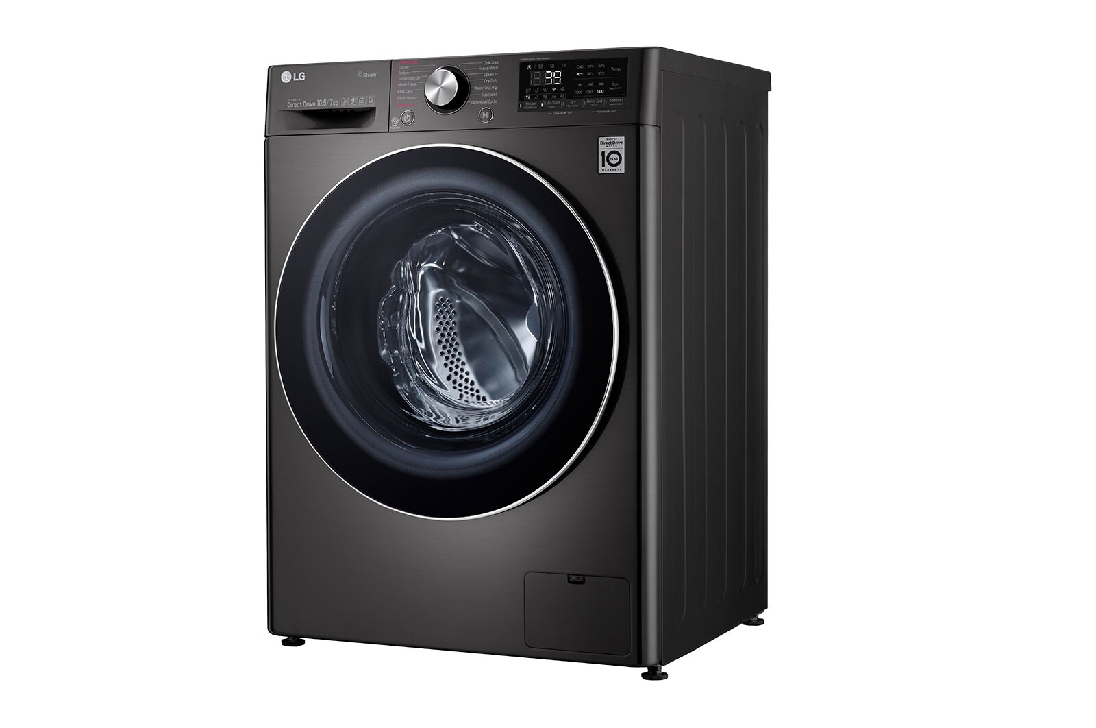 LG 10.5/7Kg Front Load Washer-Dryer, AI Direct Drive™, Black VCM, FHD1057STB