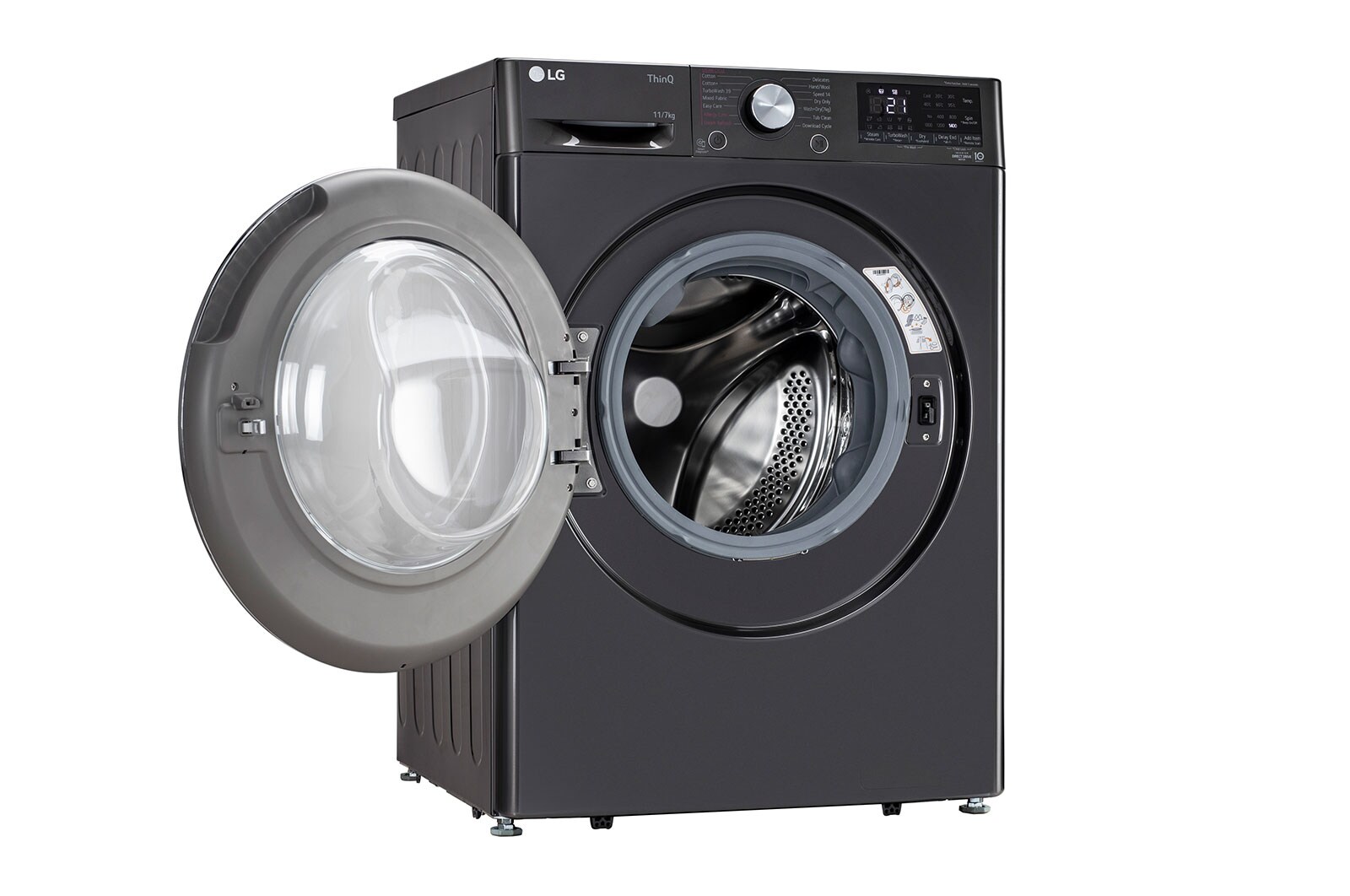 LG 11/7Kg Front Load Washer Dryer, AI Direct Drive™, Black VCM, FHD1107STB