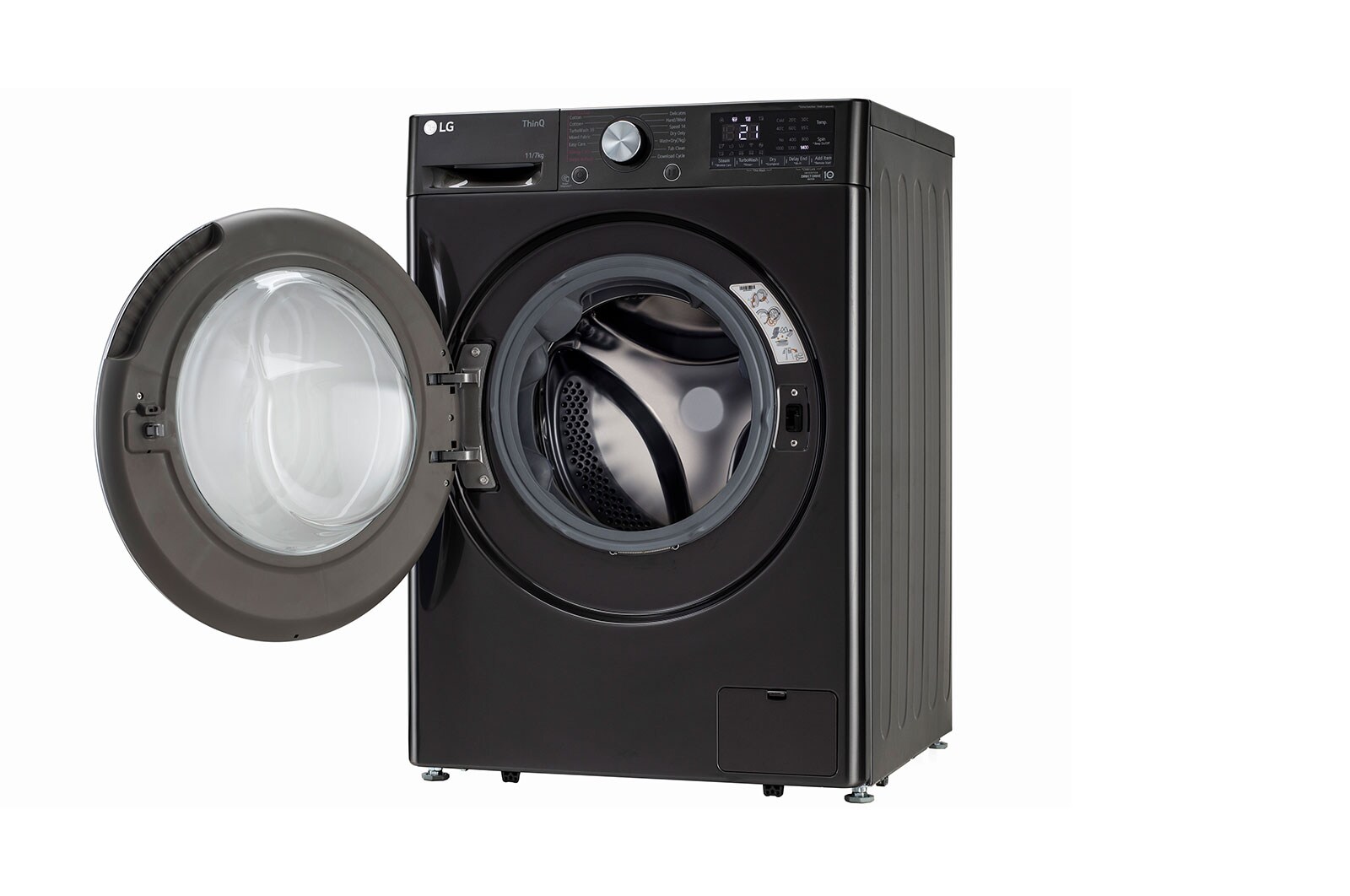 LG 11/7Kg Front Load Washer Dryer, AI Direct Drive™, Black VCM, FHD1107STB