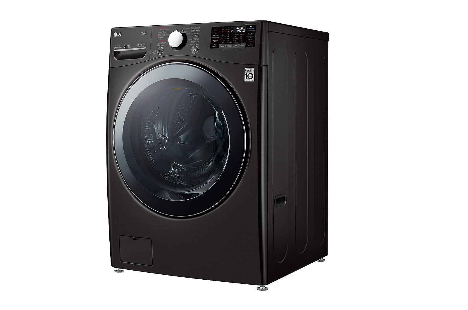 LG 21/12Kg Front Load Washer-Dryer, Inverter Direct Drive™, Black VCM, FHD2112STB