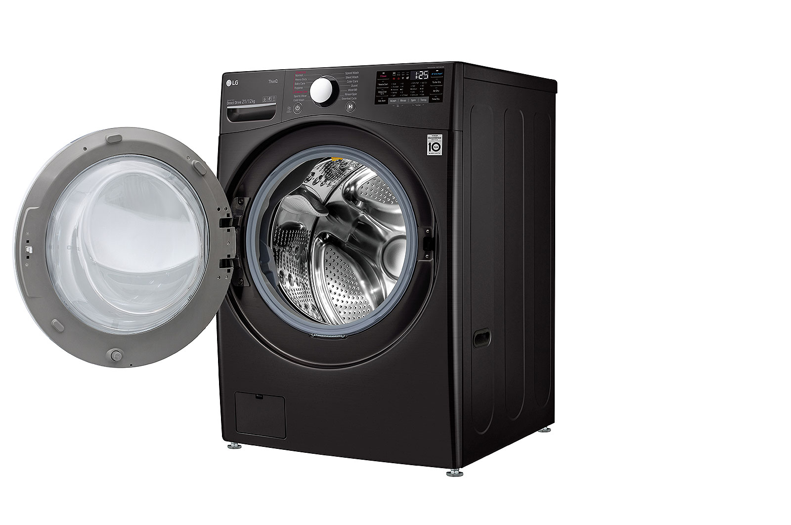 LG 21/12Kg Front Load Washer-Dryer, Inverter Direct Drive™, Black VCM, FHD2112STB