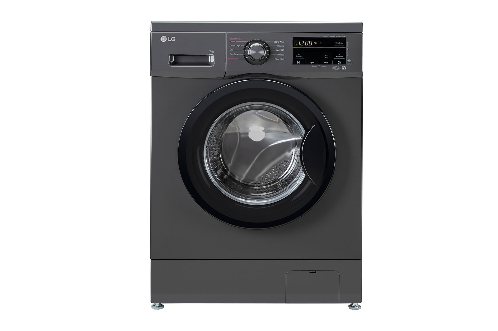 LG FHM1207SDM front loading washing machine front view