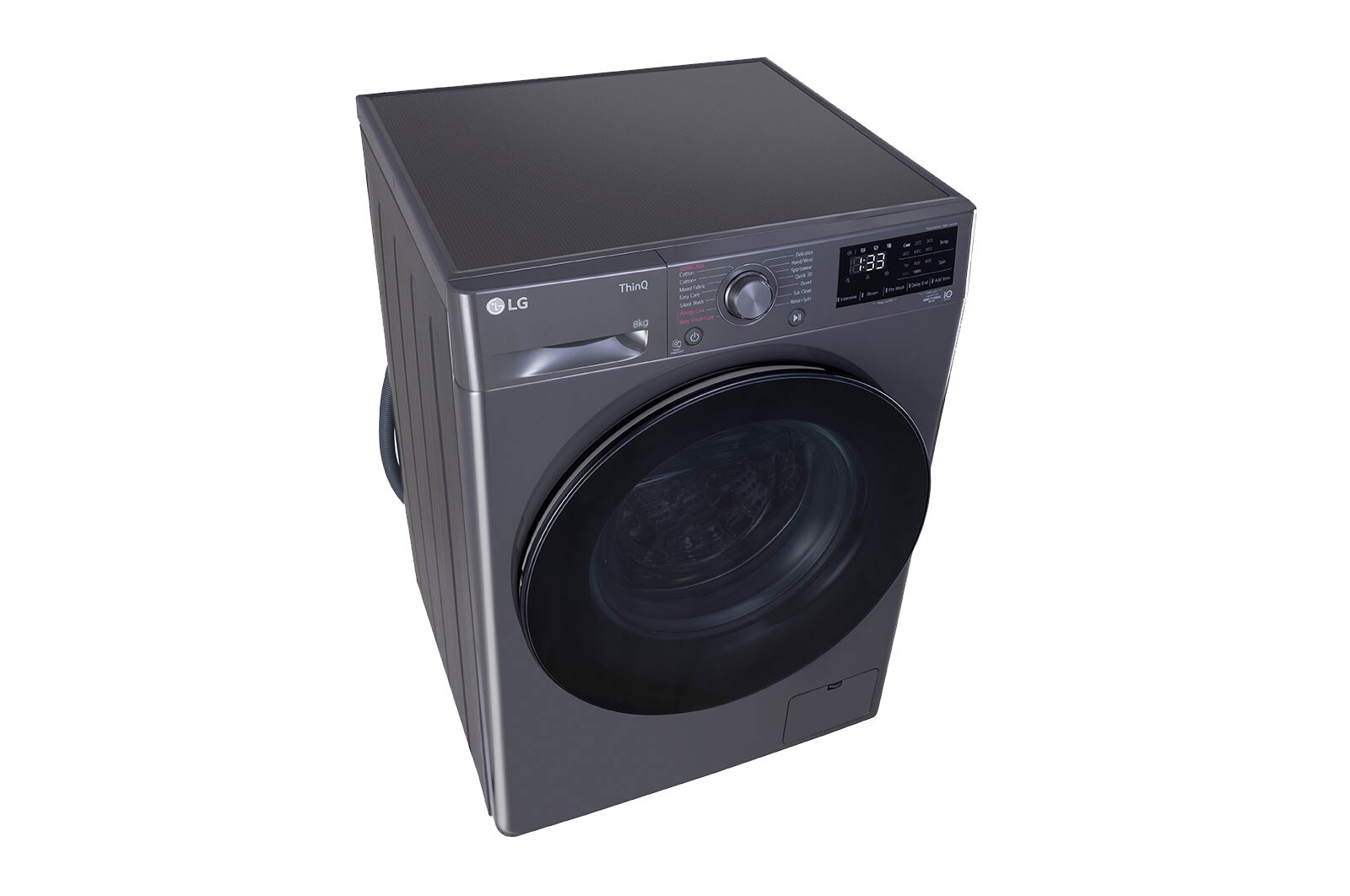 LG 8Kg Front Load Washing Machine, AI Direct Drive™, Steam, Wifi, Middle Black, FHP1208Z5M