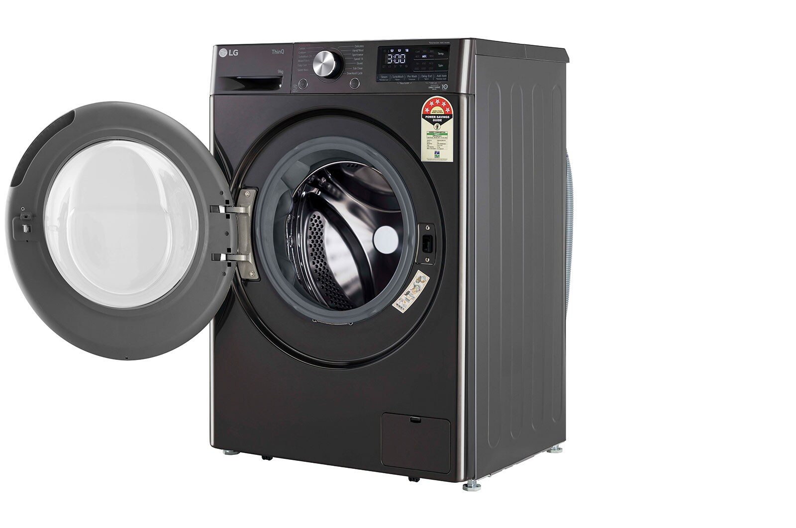 LG 9Kg Front Load Washing Machine, AI Direct Drive™, Black VCM, FHP1209Z9B