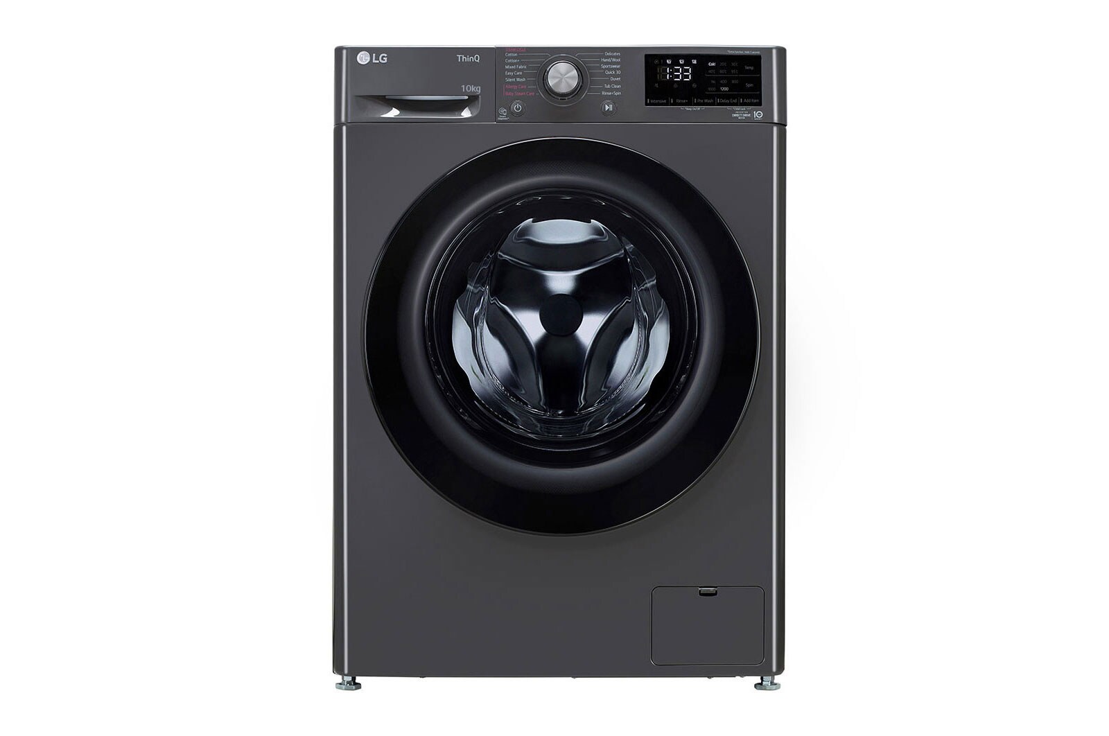 LG 10Kg Front Load Washing Machine, AI Direct Drive™, Middle Black, FHP1410Z5M