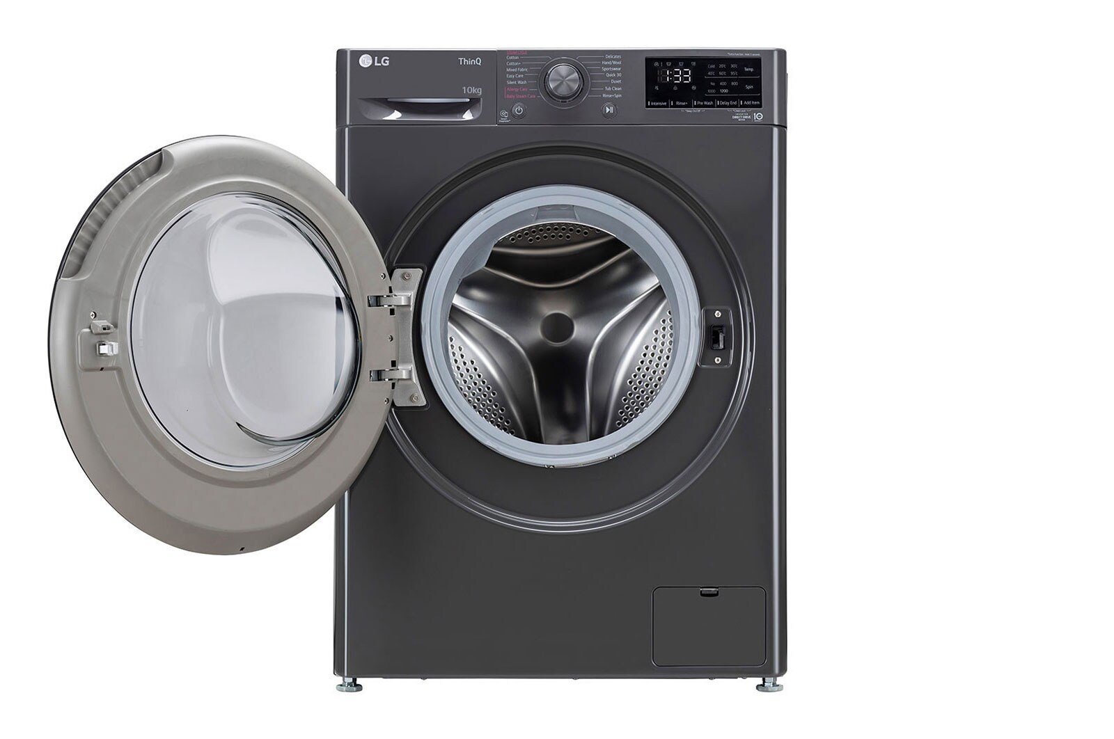 LG 10Kg Front Load Washing Machine, AI Direct Drive™, Middle Black, FHP1410Z5M