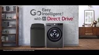 LG 11Kg Front Load Washing Machine, AI Direct Drive™, Black VCM, FHP1411Z9B