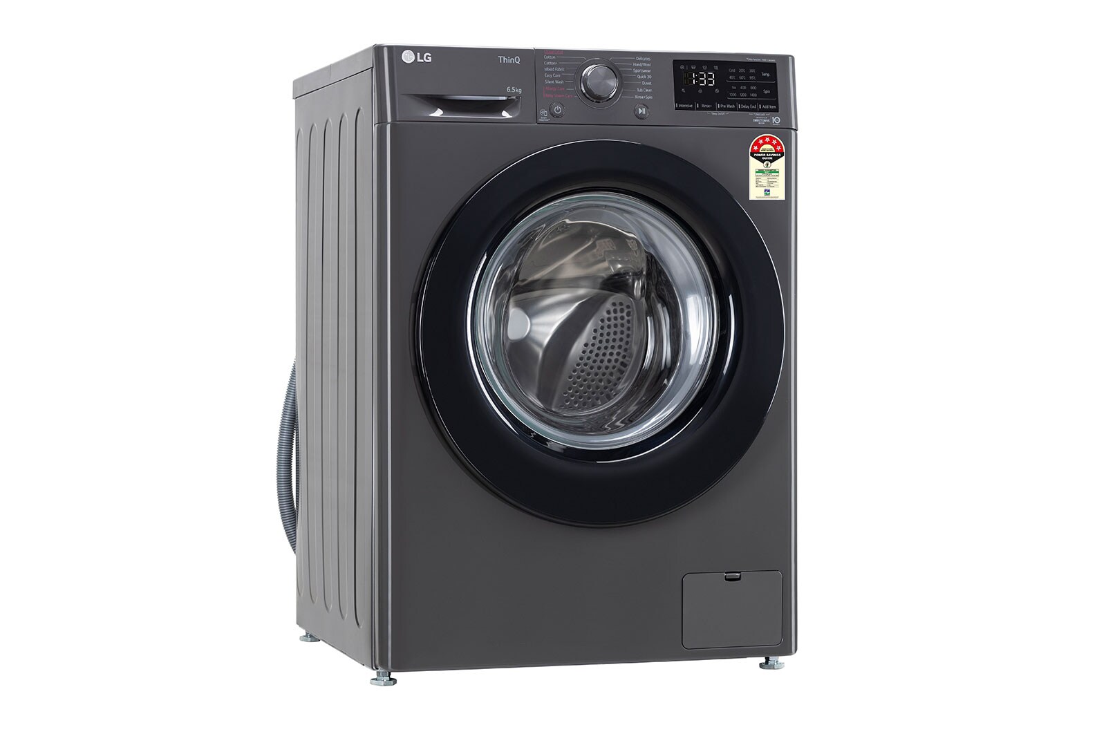 LG 6.5Kg Front Load Washing Machine, AI Direct Drive™, Middle Black, FHV1265Z2M