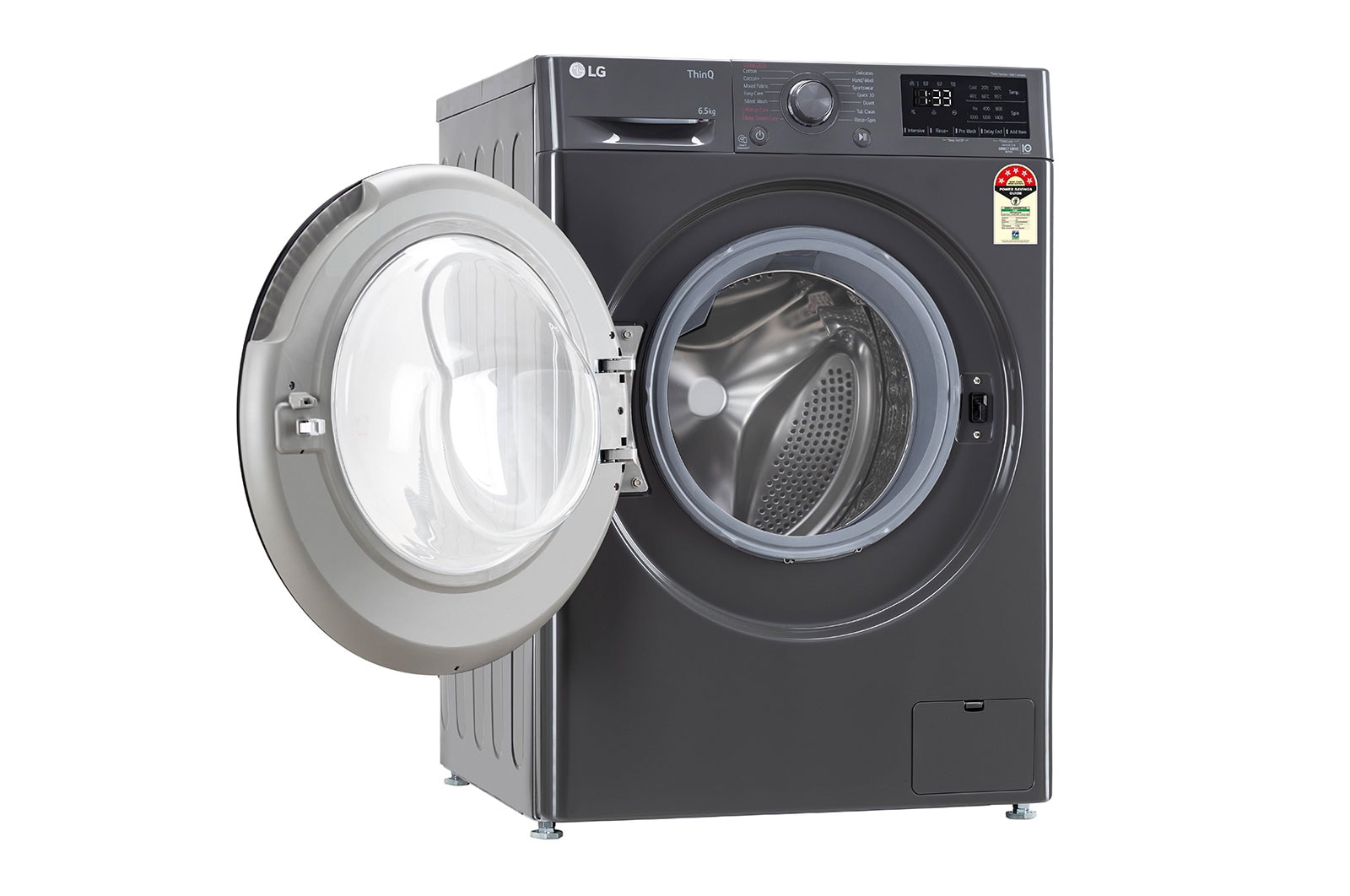 LG 6.5Kg Front Load Washing Machine, AI Direct Drive™, Middle Black, FHV1265Z2M