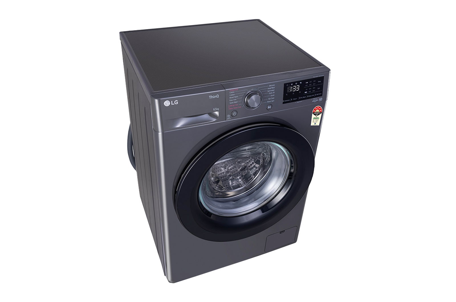 LG 6.5Kg Front Load Washing Machine, AI Direct Drive™, Middle Black, FHV1265Z2M