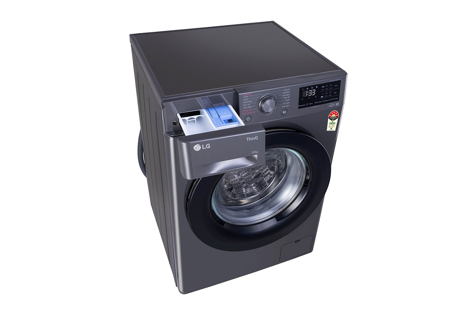 LG 6.5Kg Front Load Washing Machine, AI Direct Drive™, Middle Black, FHV1265Z2M