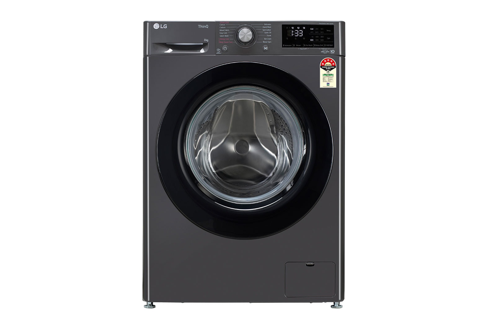 LG FHV1408Z2M front loading washing machine front view