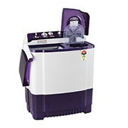 LG 7.5Kg Semi Automatic Top Load Washing Machine, Roller Jet Pulsator + Soak, Purple, P7525SPAZ