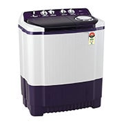 LG 7.5Kg Semi Automatic Top Load Washing Machine, Roller Jet Pulsator + Soak, Purple, P7525SPAZ