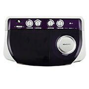 LG 7.5Kg Semi Automatic Top Load Washing Machine, Roller Jet Pulsator + Soak, Purple, P7525SPAZ