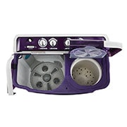 LG 8.5Kg Semi Automatic Top Load Washing Machine, Roller Jet Pulsator + Soak, Purple, P8535SPMZ