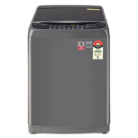 LG T65SJMB1Z top loading washing machine front view