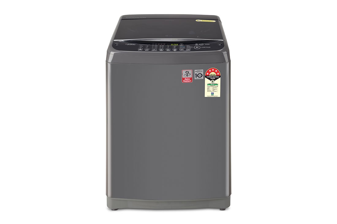 LG T65SJMB1Z top loading washing machine front view