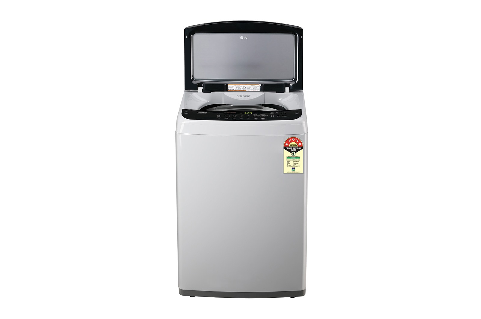 LG 8Kg Top Load Washing Machine, Smart Inverter Motor, Middle Free Silver, T80SPSF2Z