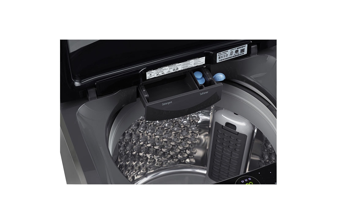 LG 9Kg Top Load Washing Machine, AI Direct Drive™, In-built Heater, Middle Black, 5 Star, THD09SWM