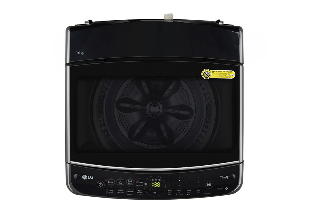 LG 9Kg Top Load Washing Machine, AI Direct Drive™, In-built Heater, Middle Black, 5 Star, THD09SWM