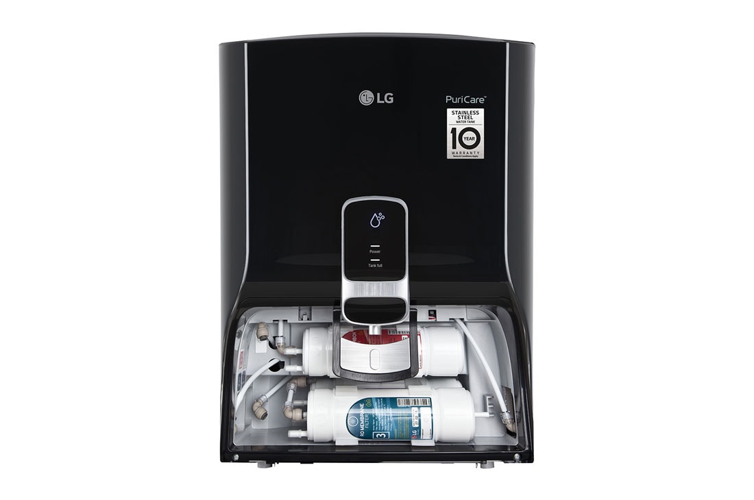 LG 8L RO+Mineral Booster Water Purifier with Steel Tank, Black, WW140NP