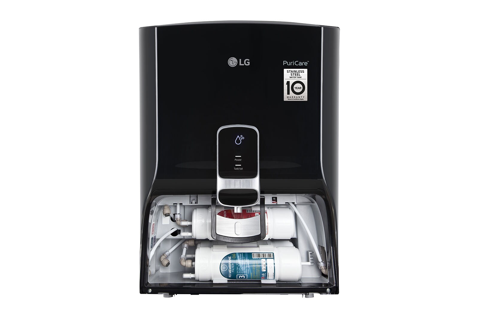 LG 8L RO+Mineral Booster Water Purifier with Steel Tank, Black, WW140NP