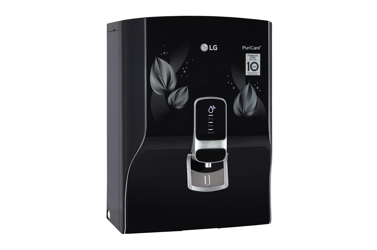 LG 8L RO+UV+Mineral Booster Water Purifier with Steel Tank, Black, WW174NPB