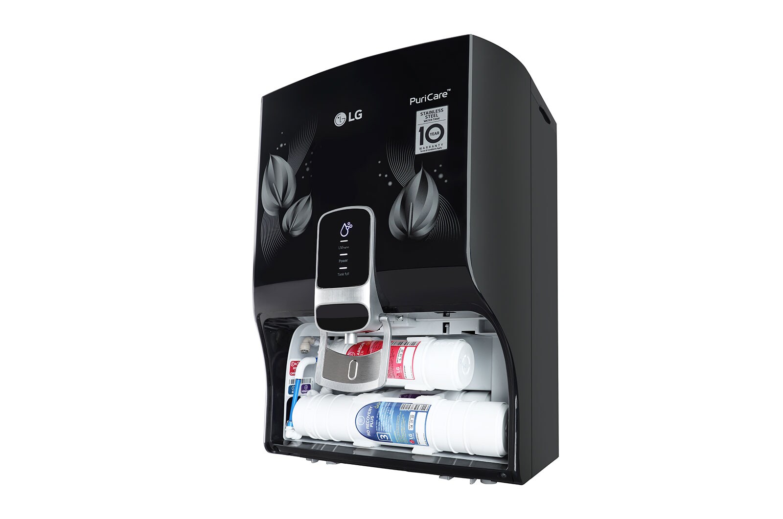 LG 8L RO+UV+Mineral Booster Water Purifier with Steel Tank, Black, WW174NPB