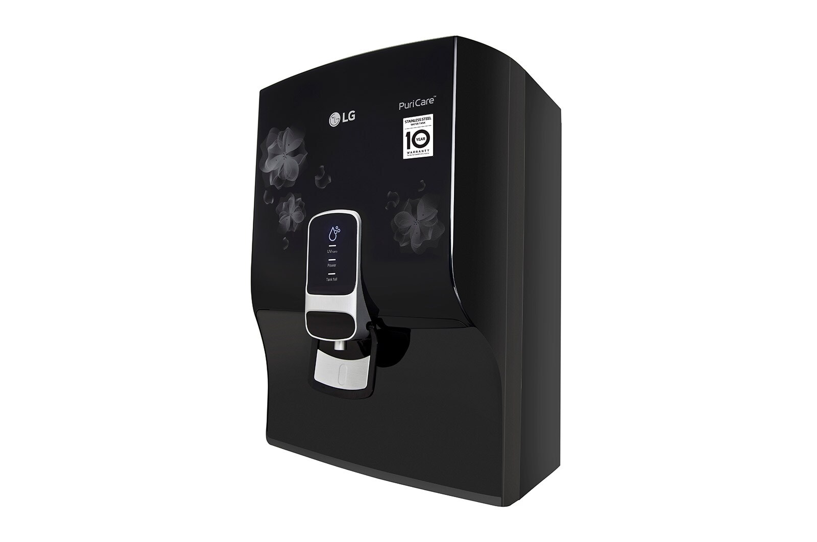 LG 8L RO+UV+Mineral Booster Water Purifier, Steel Tank, Black, WW151NP