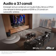 LG Soundbar SG10TY I 420W su 3.1 canali I Dolby Atmos, Wi-Fi, Design a filo muro, Spotify Connect, Airplay2, WOWCAST, SG10TY