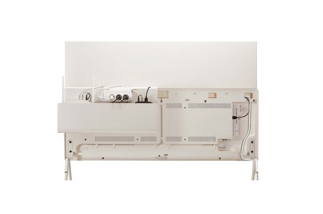 LG OLED evo | TV 55'' Serie Object Collection Posé LX1 | OLED 4K, Design con supporto a cavalletto, retro in tessuto, 55LX1T6LA