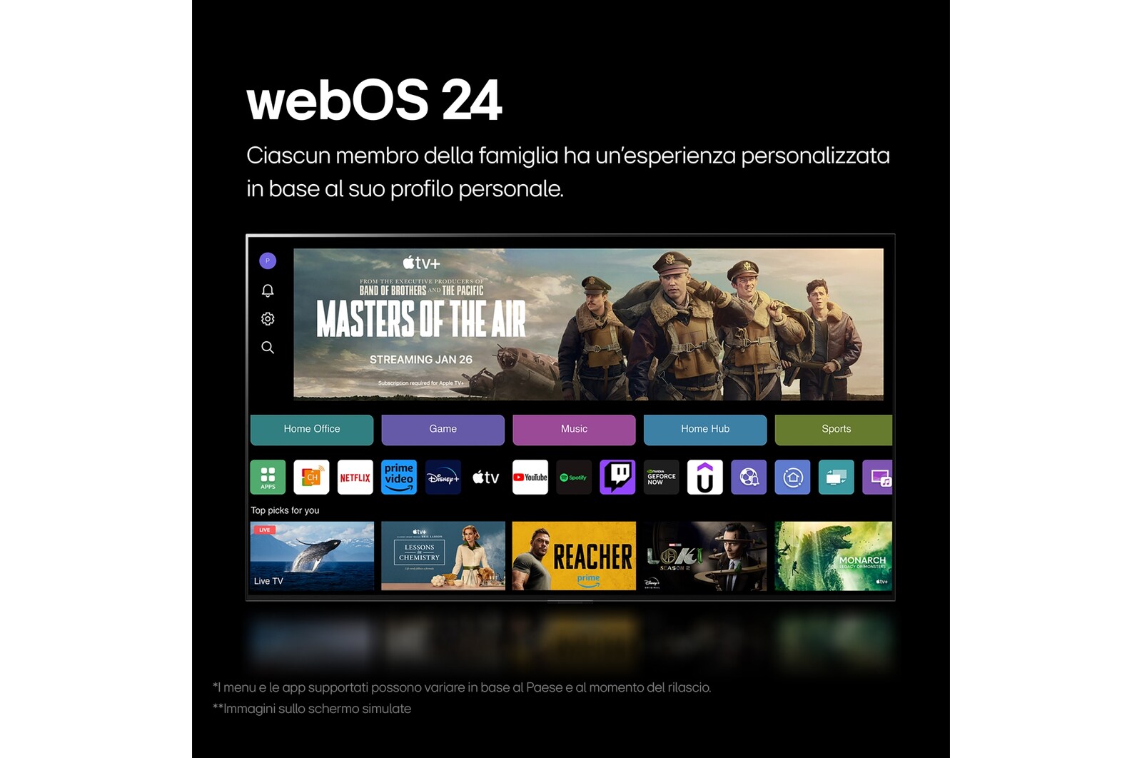 LG TV 48 pollici LG OLED evo AI C4 4K Smart TV 2024, OLED48C43LA