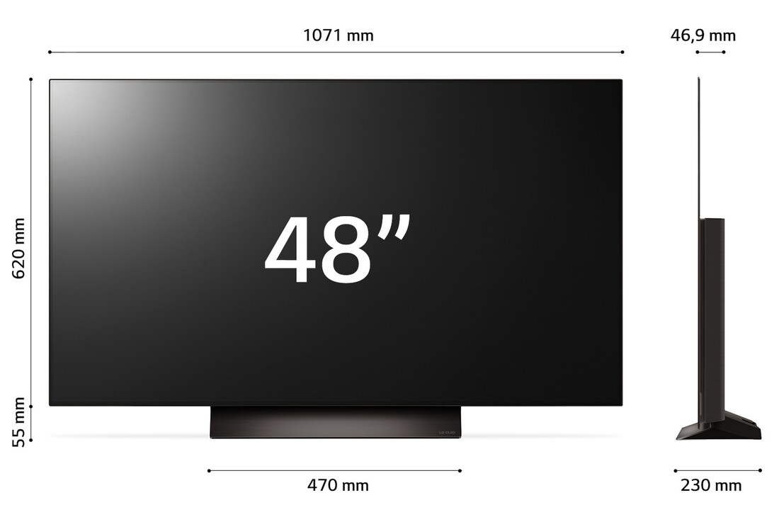 LG TV 48 pollici LG OLED evo AI C4 4K Smart TV 2024, OLED48C43LA