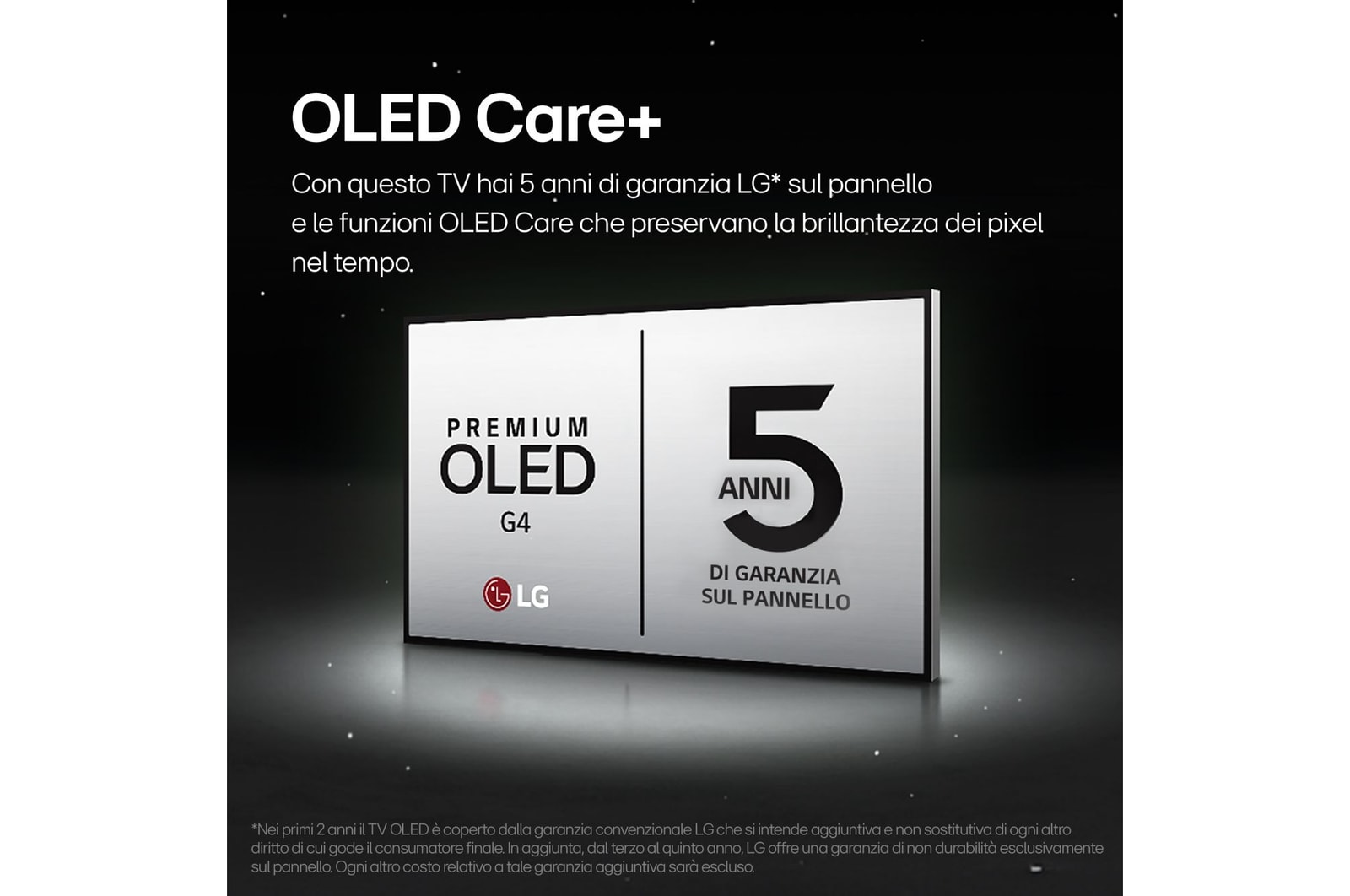 Immagine ravvicinata del TV LG OLED evo, OLED G4 che mostra il bordo superiore ultrasottile