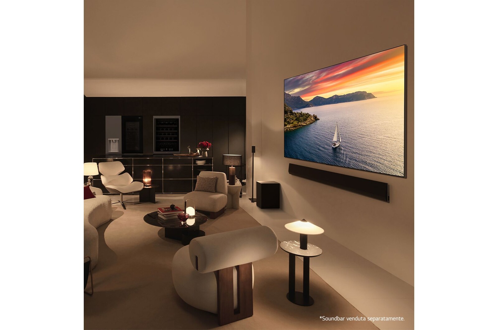 Immagine ravvicinata del TV LG OLED evo, OLED G4 che mostra il bordo superiore ultrasottile