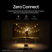 Side view of LG OLED TV, OLED M4 SINGATURE on a stand