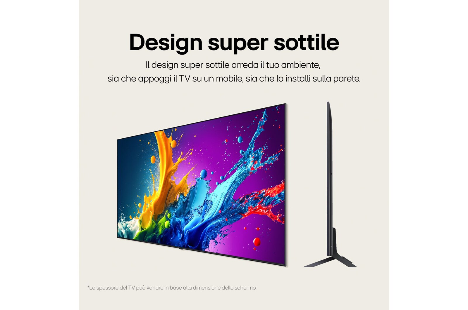 Design super sottile tv 43QNED80T6A.API