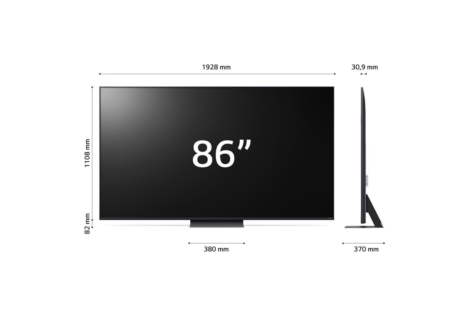 Dimensioni del TV