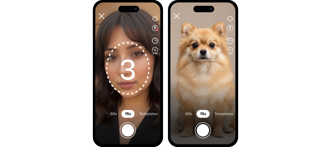 Banner del filtro TikTok di LG StanbyME 2 con persone e animali sugli schermi.