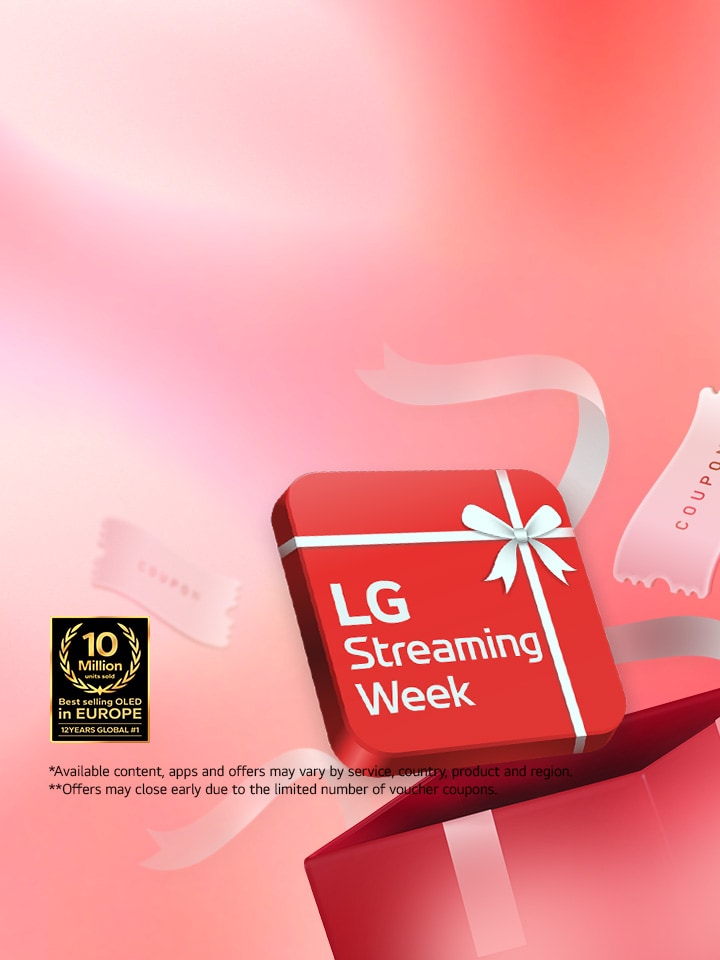 È presente un riquadro rosso con su scritto “LG Streaming Week”.